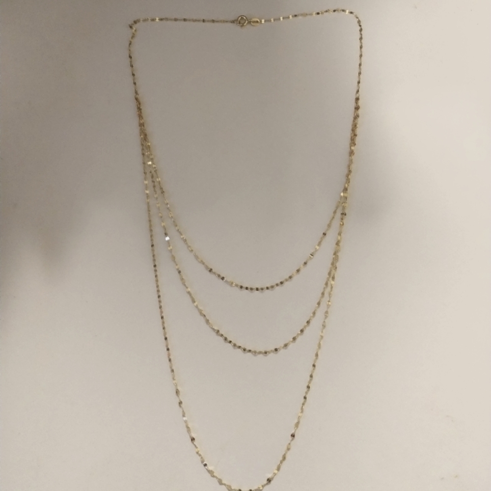 18k Gold 3 Layered Necky